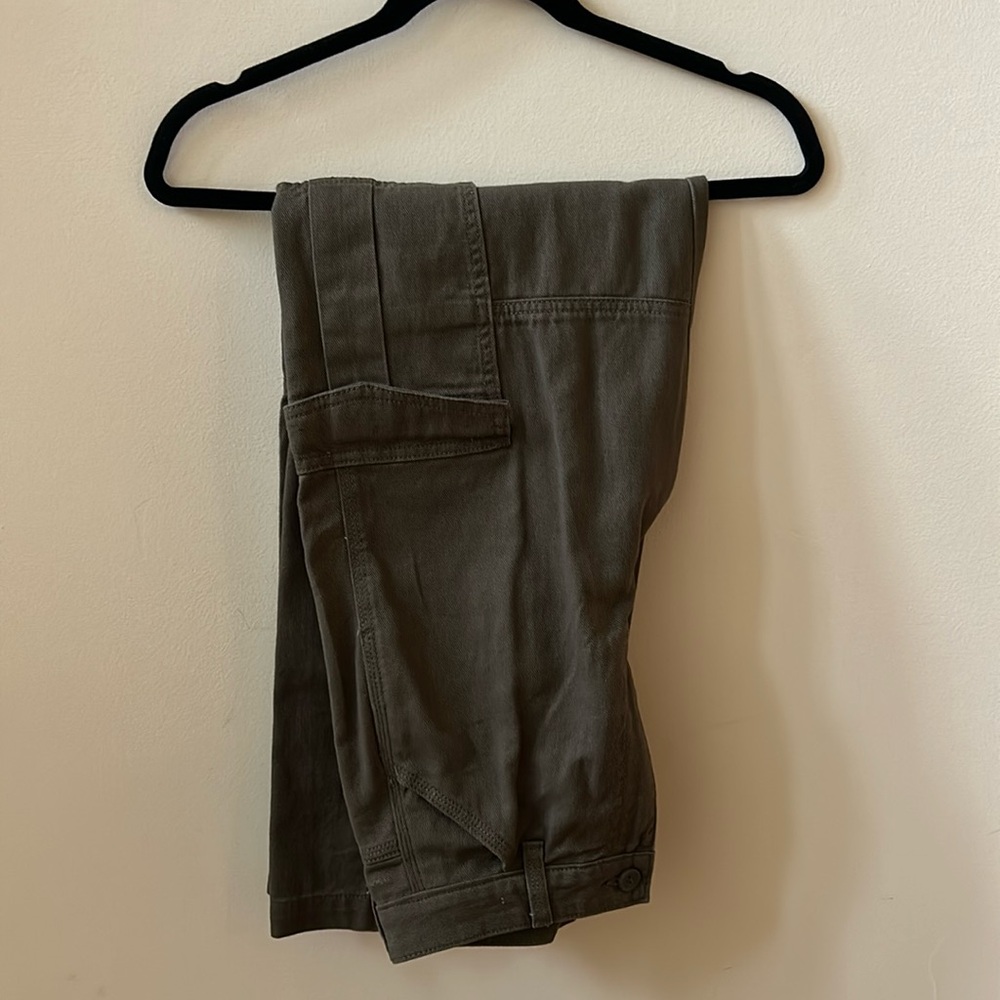 H&M Wide Leg Pants in Olive Green